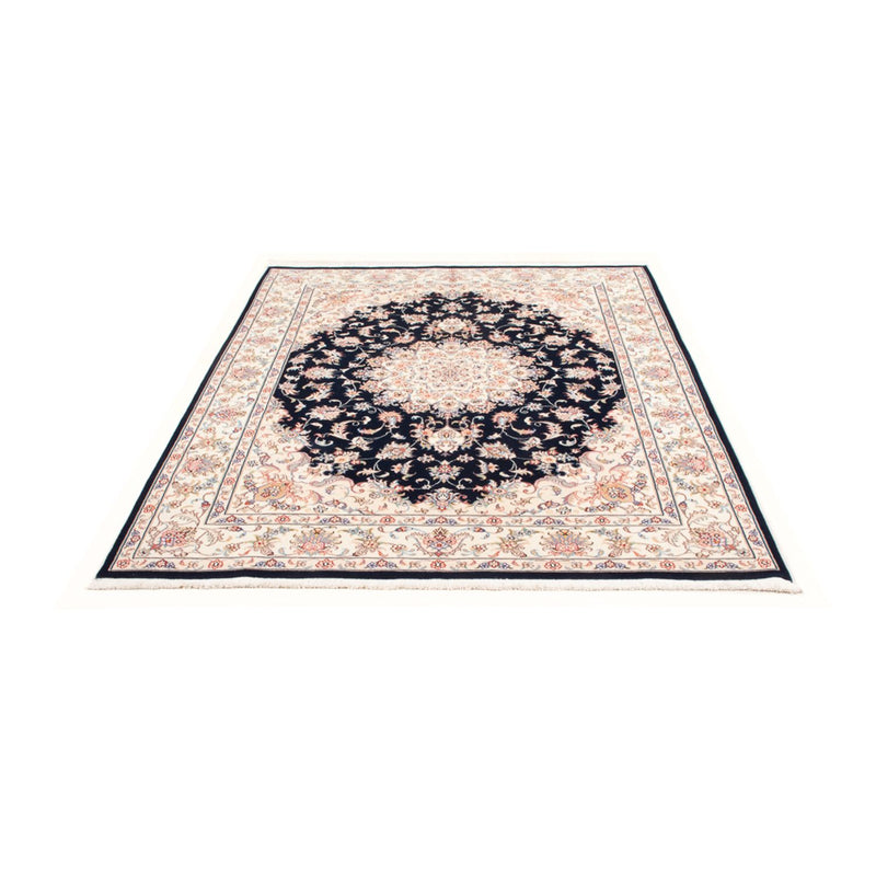Täbriz - 50 Raj Teppich 147x199cm - Perserteppich - dunkelblau