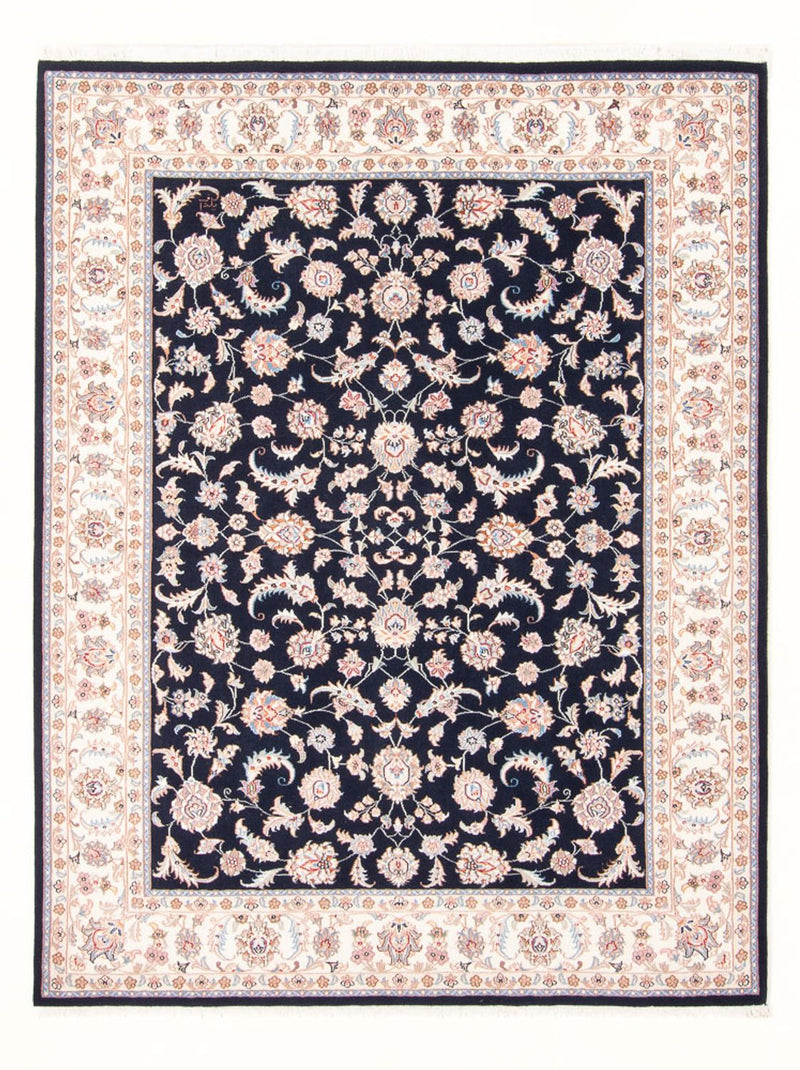 Täbriz - 50 Raj Teppich 151x202cm - Perserteppich - dunkelblau