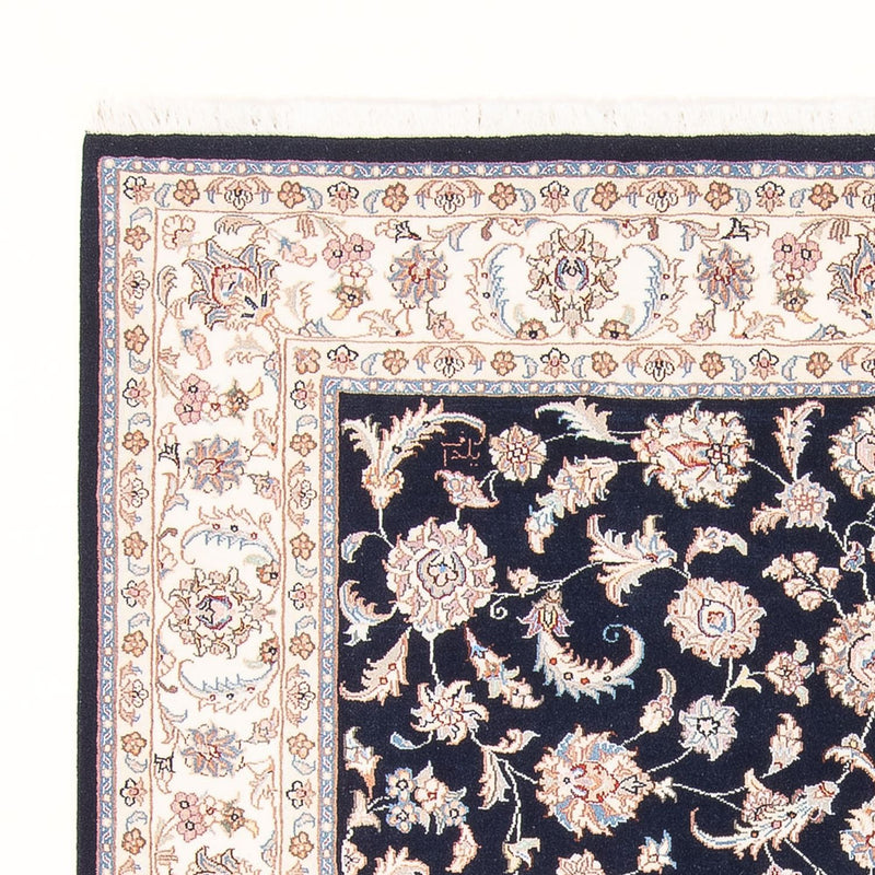 Täbriz - 50 Raj Teppich 151x202cm - Perserteppich - dunkelblau