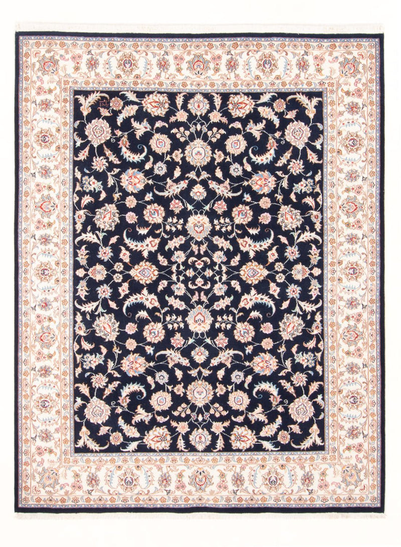 Täbriz - 50 Raj Teppich 149x200cm - Perserteppich - dunkelblau