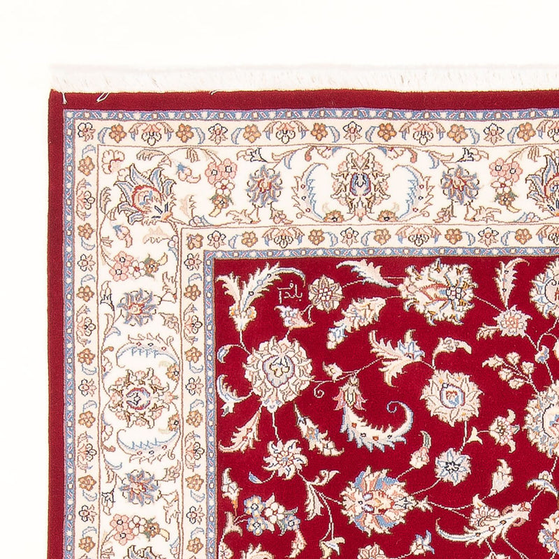 Täbriz - 50 Raj Teppich 149x203cm - Perserteppich - rot