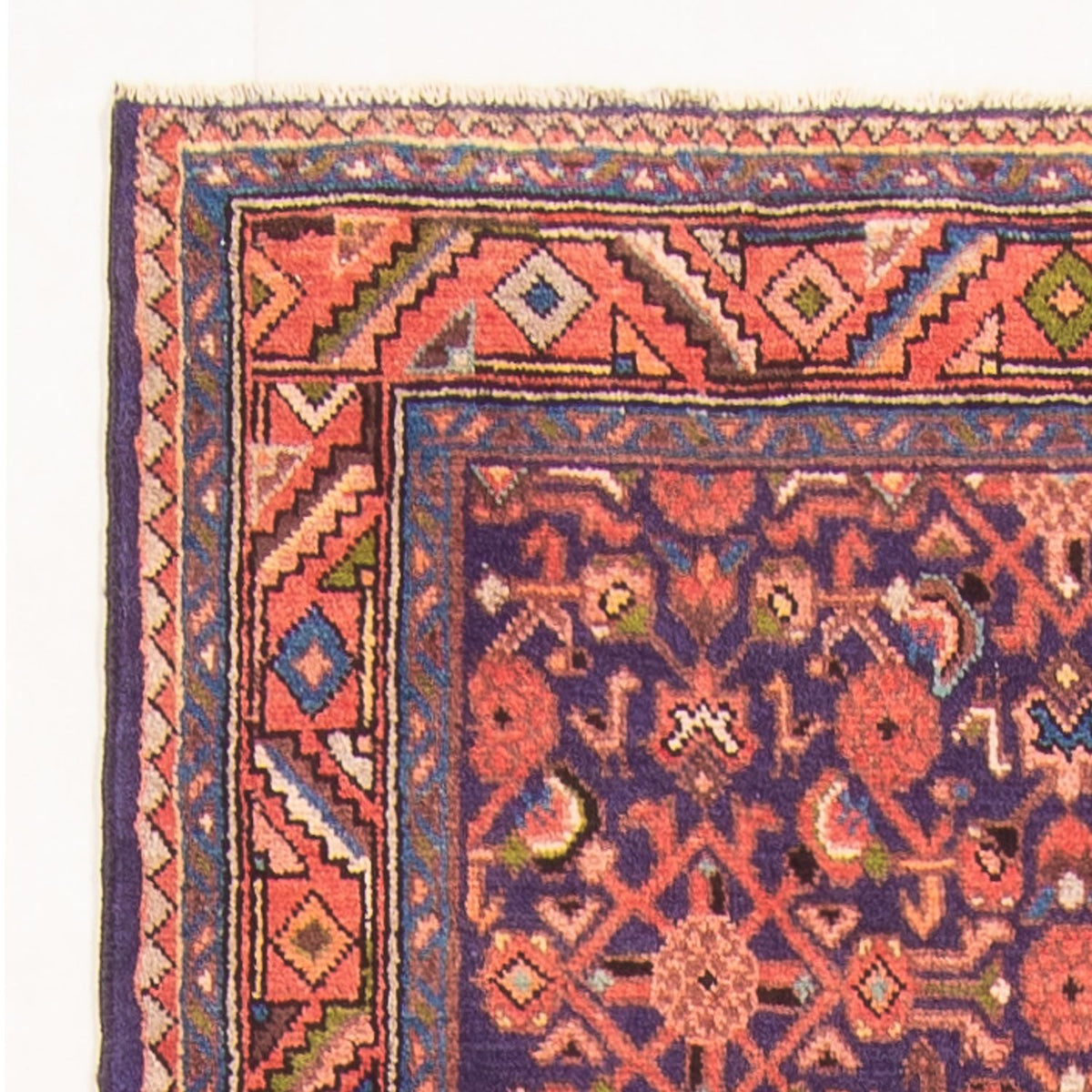 Hosseinabad Teppich 118x308cm - Perserteppich - dunkelblau