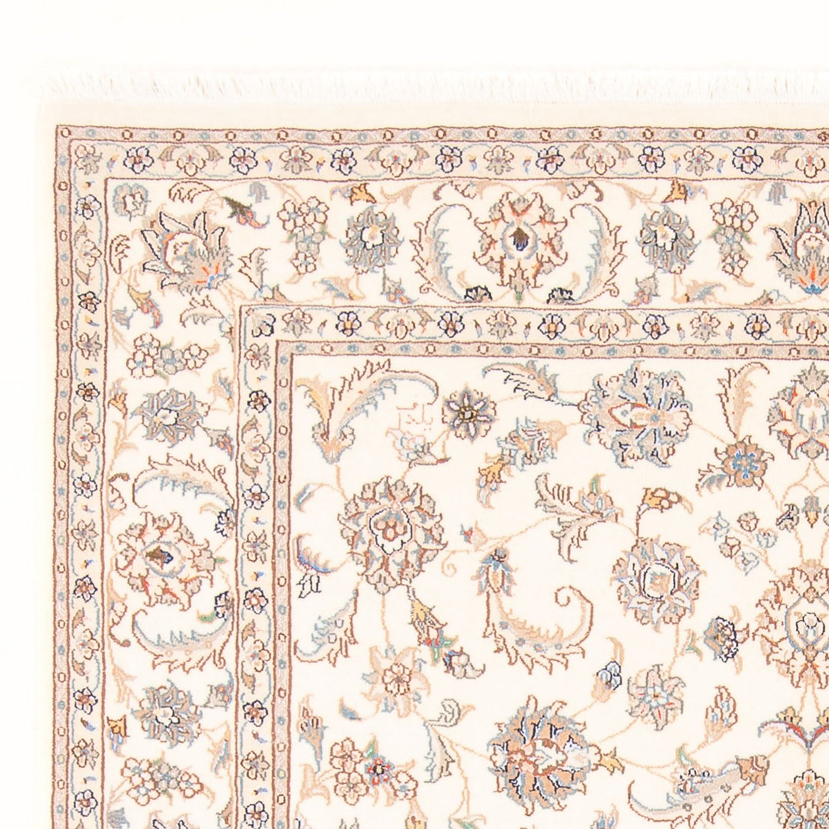 Täbriz - 50 Raj Teppich 150x213cm - Perserteppich - creme
