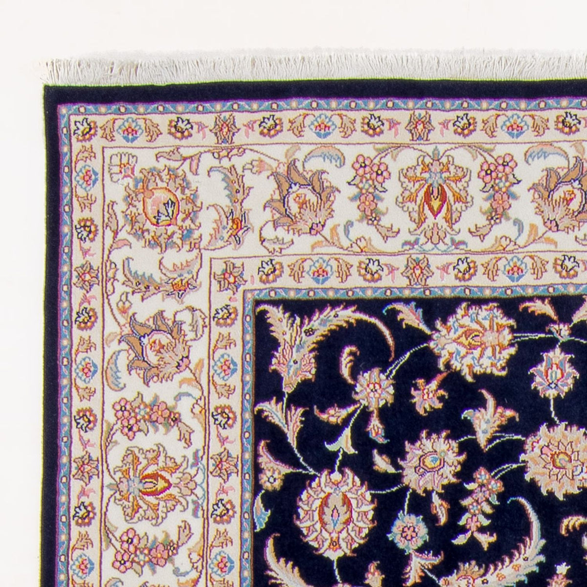 Täbriz - 50 Raj Teppich 172x240cm - Perserteppich - dunkelblau