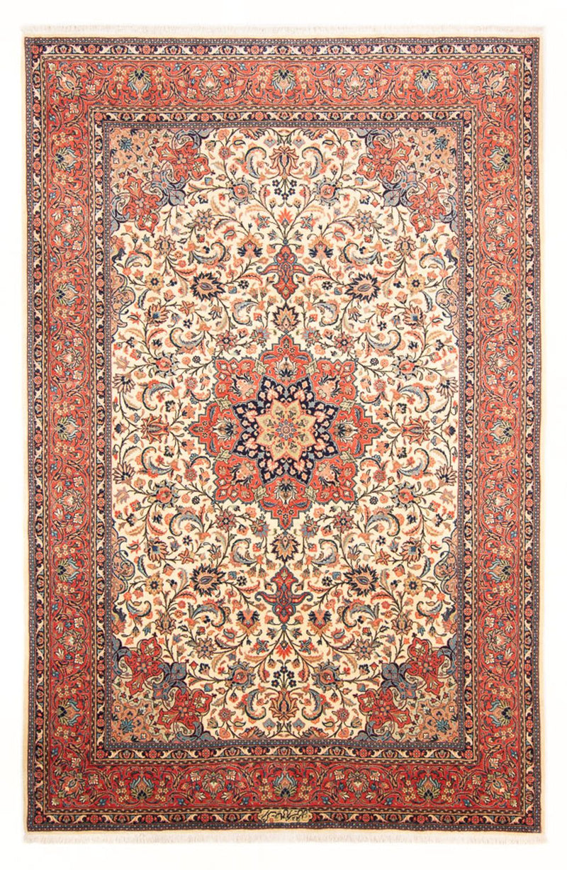 Sarough Teppich 200x305cm - Perserteppich - creme