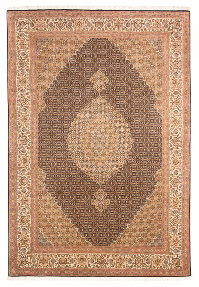 Täbriz - 50 Raj Teppich 200x297cm - Perserteppich - dunkelblau