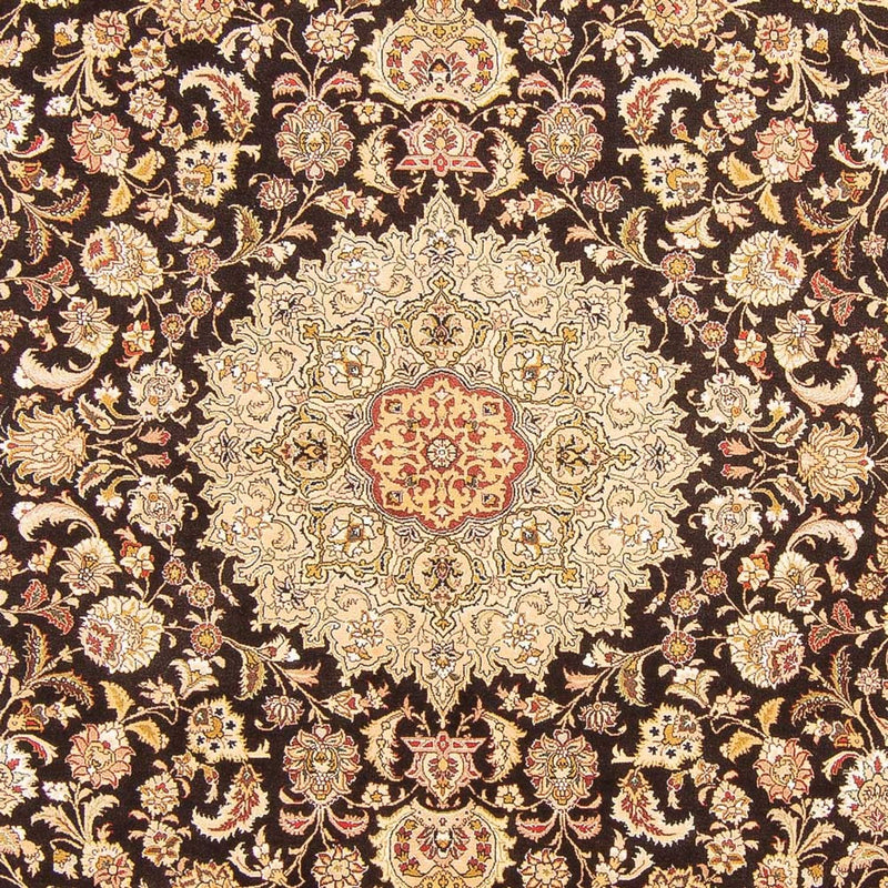 Täbriz - 50 Raj Teppich 196x296cm - Perserteppich - dunkelblau
