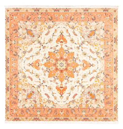Täbriz - 50 Raj Teppich 203x205cm - Perserteppich - creme