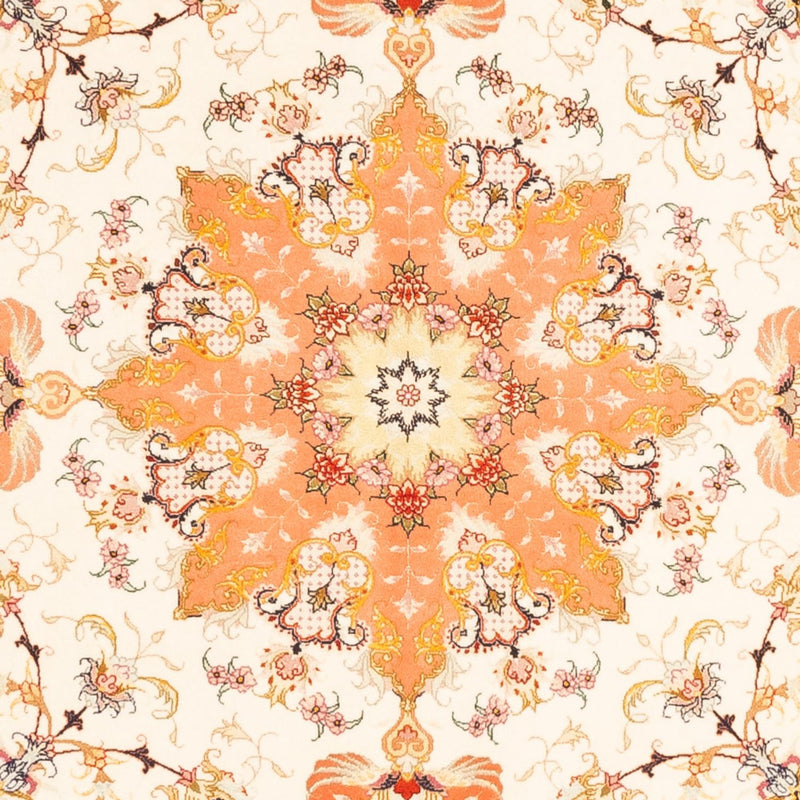 Täbriz - 50 Raj Teppich 203x205cm - Perserteppich - creme