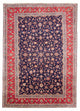 Keshan Teppich 200x295cm - Perserteppich - dunkelblau