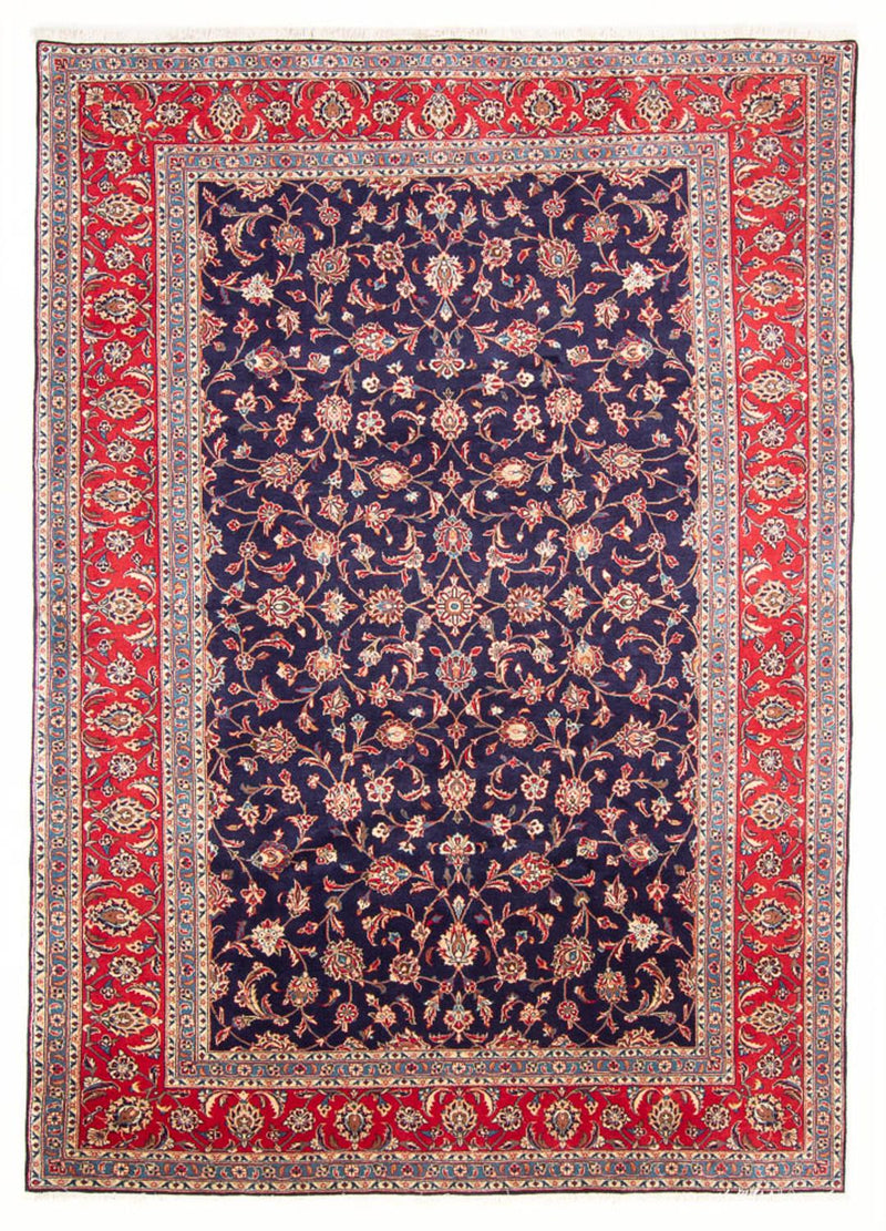 Keshan Teppich 200x295cm - Perserteppich - dunkelblau