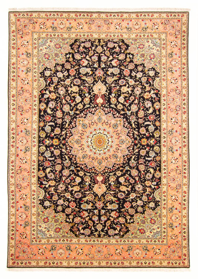 Täbriz - 50 Raj Teppich 207x293cm - Perserteppich - dunkelblau