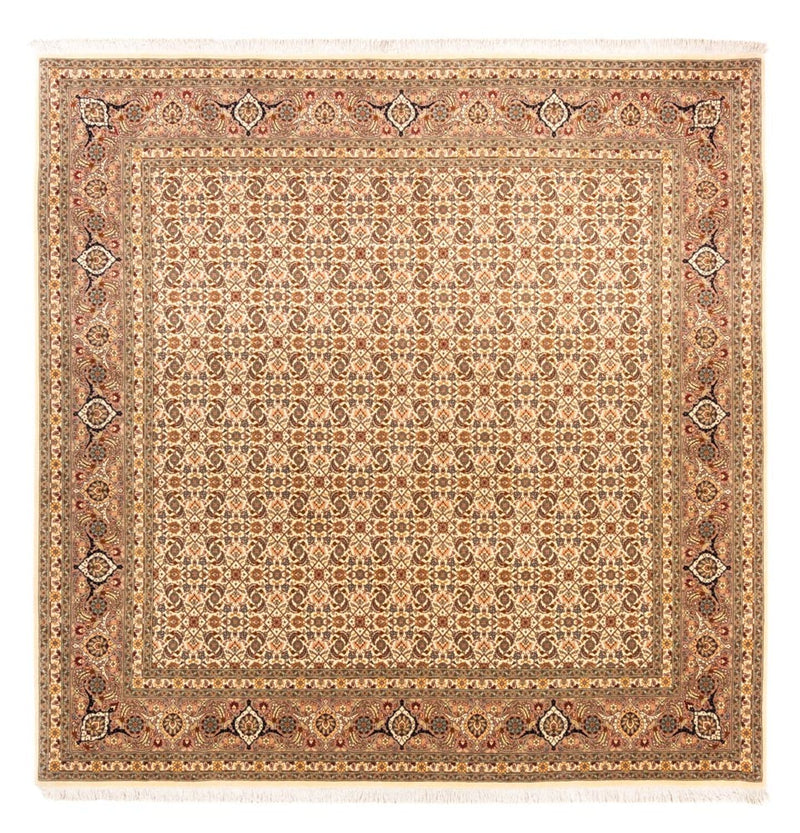 Täbriz - 50 Raj Teppich 204x206cm - Perserteppich - dunkelbeige