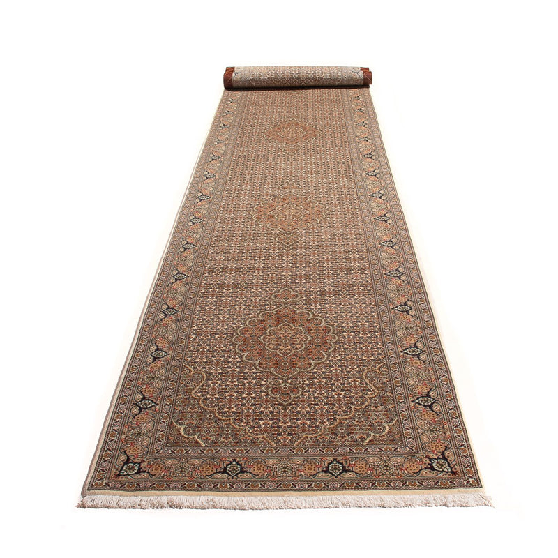 Täbriz - 50 Raj Teppich 82x403cm - Perserteppich - beige