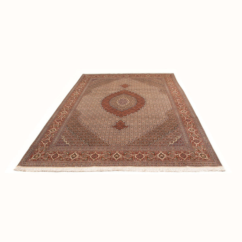 Täbriz - 50 Raj Teppich 195x304cm - Perserteppich - dunkelbeige