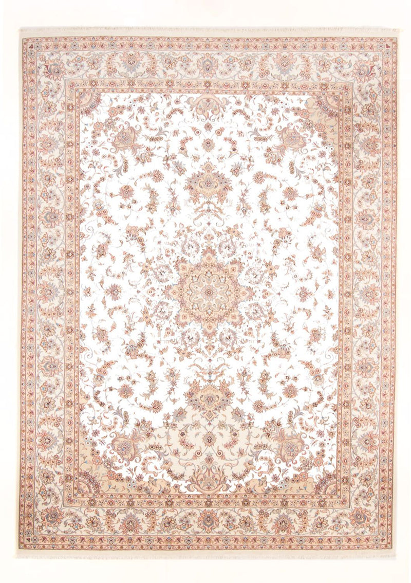 Täbriz - 50 Raj Teppich 253x344cm - Perserteppich - creme