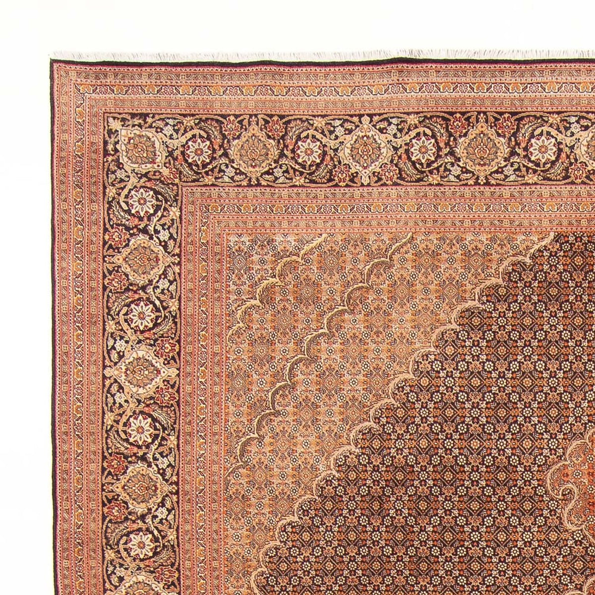 Täbriz - 50 Raj Teppich 204x300cm - Perserteppich - orange