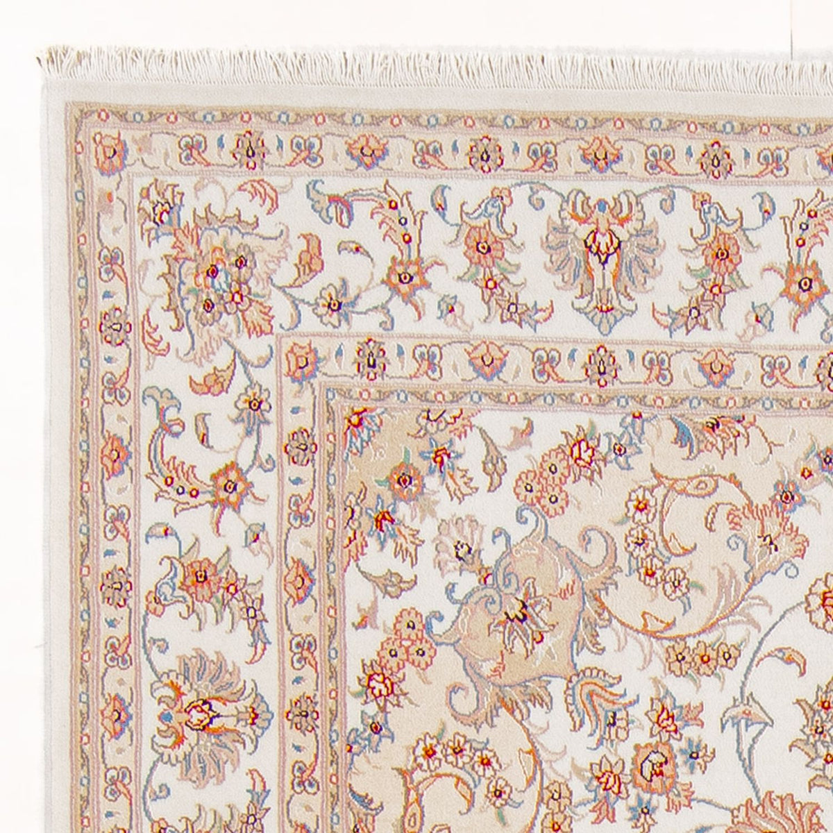 Täbriz - 50 Raj Teppich 169x240cm - Perserteppich - creme