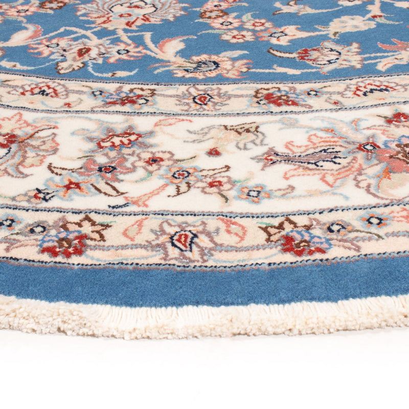Täbriz - 50 Raj Teppich 200x200cm - Perserteppich - blau