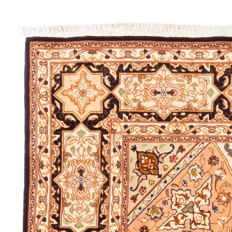 Täbriz - 50 Raj Teppich 200x200cm - Perserteppich - hellbeige