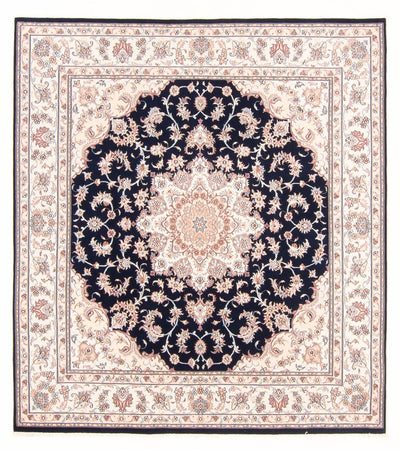 Täbriz - 50 Raj Teppich 198x220cm - Perserteppich - dunkelblau