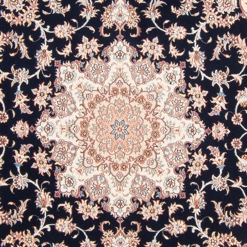 Täbriz - 50 Raj Teppich 198x220cm - Perserteppich - dunkelblau