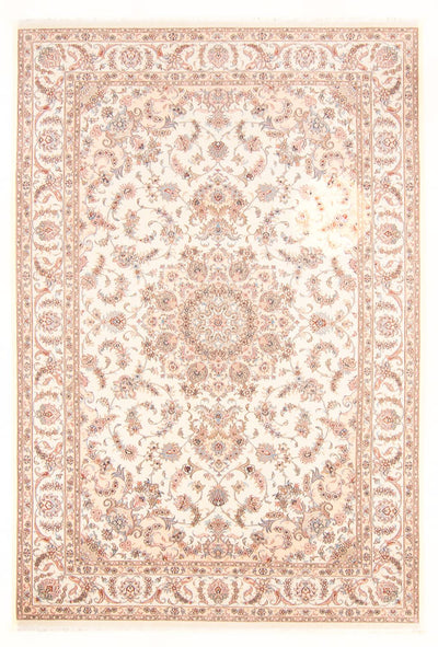Täbriz - 50 Raj Teppich 201x298cm - Perserteppich - creme
