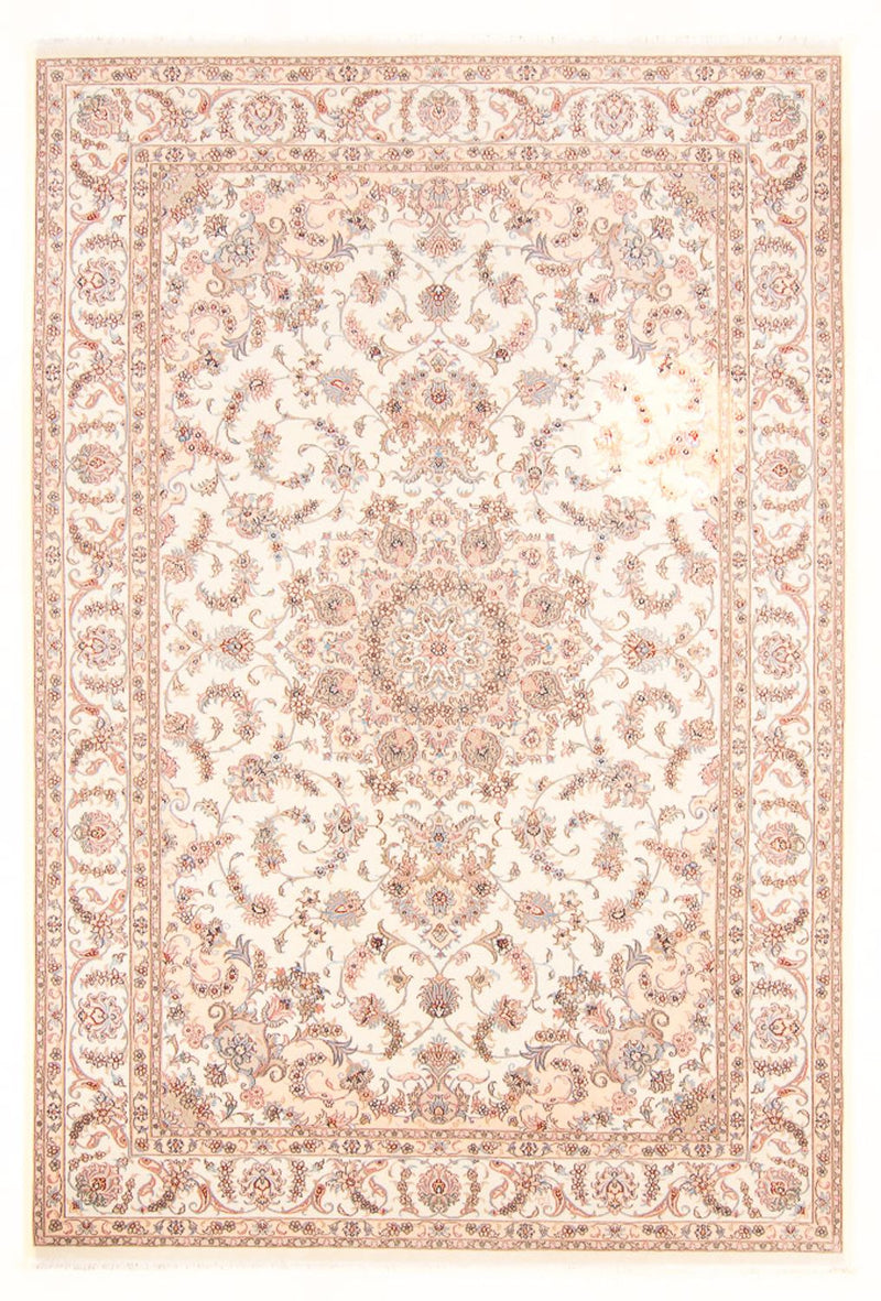 Täbriz - 50 Raj Teppich 201x298cm - Perserteppich - creme