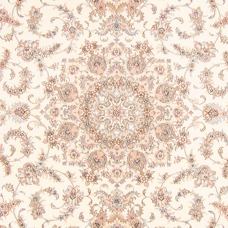 Täbriz - 50 Raj Teppich 201x298cm - Perserteppich - creme