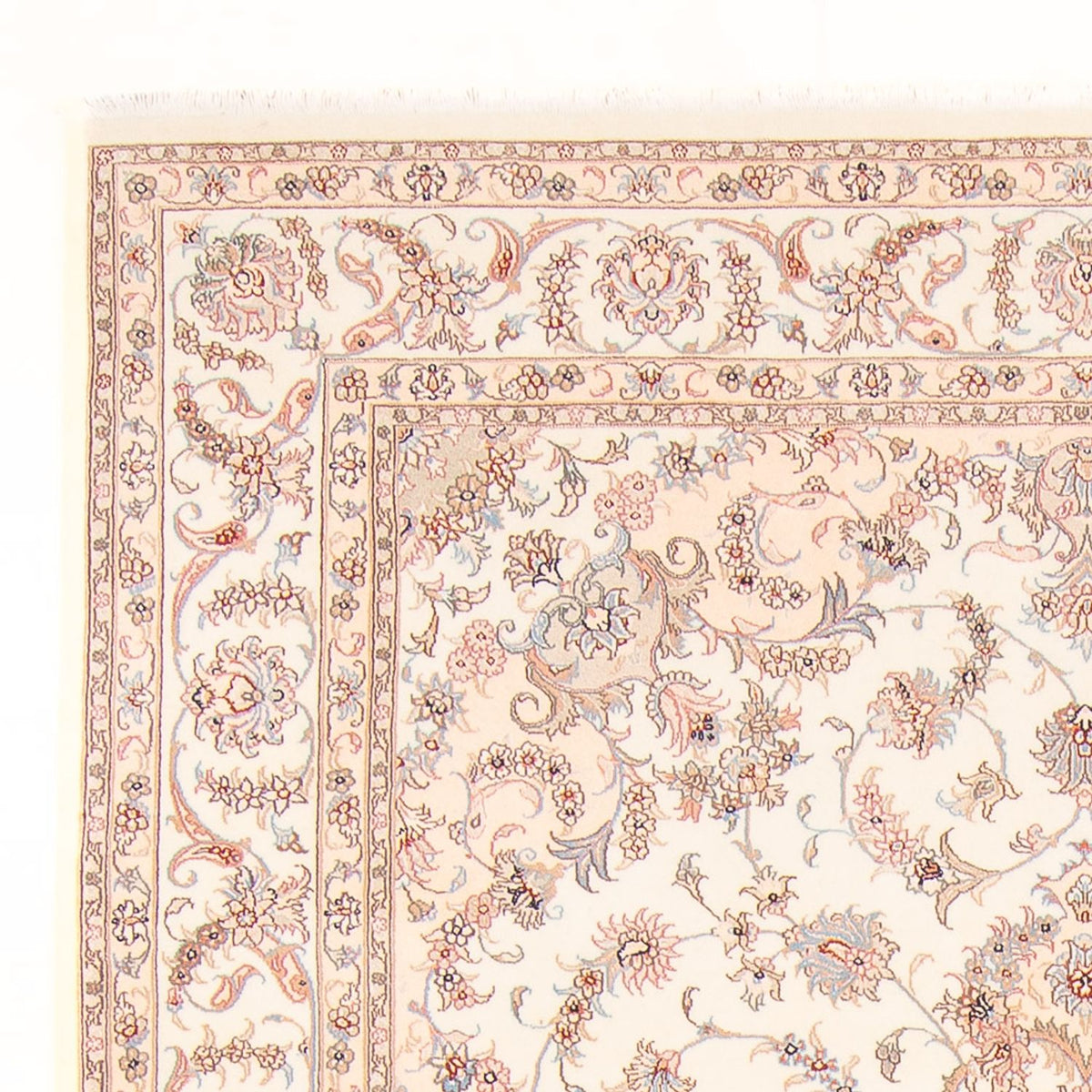 Täbriz - 50 Raj Teppich 201x298cm - Perserteppich - creme