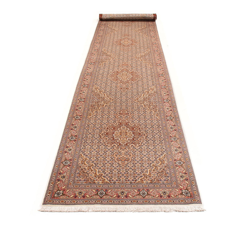 Täbriz - 50 Raj Teppich 78x400cm - Perserteppich - beige