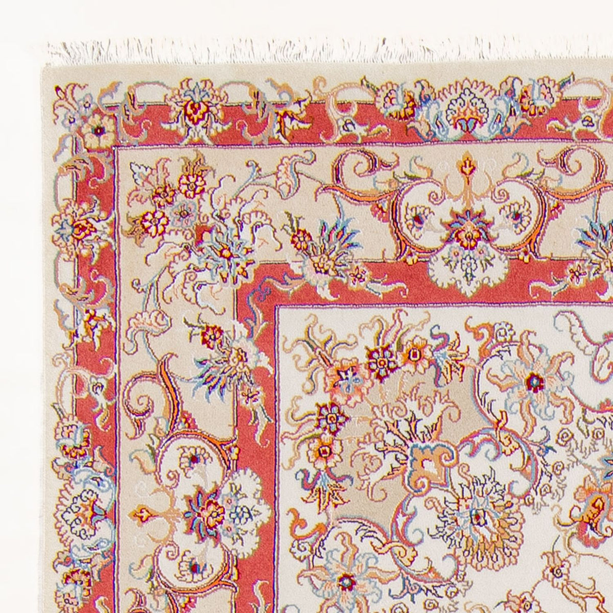 Täbriz - 50 Raj Teppich 167x238cm - Perserteppich - creme