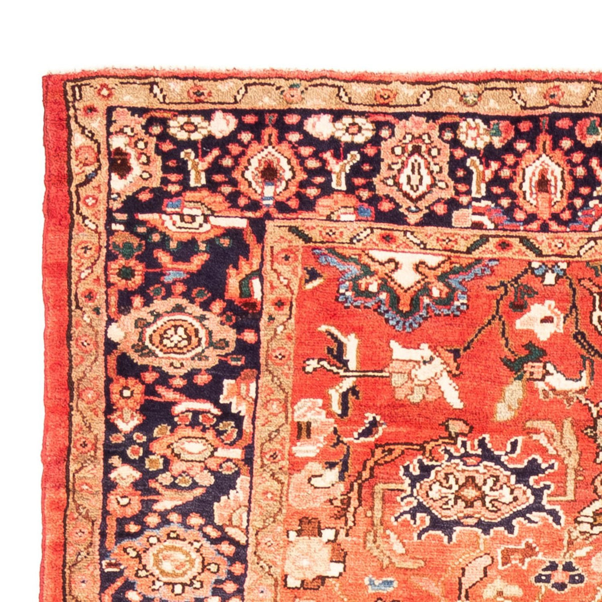 Hamadan Teppich 150x278cm - Perserteppich - rot