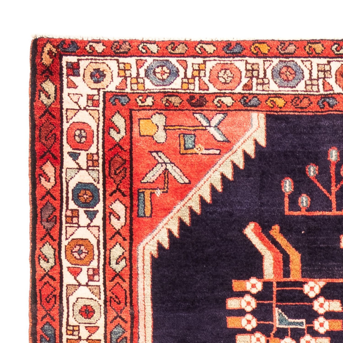 Hamadan Teppich 160x290cm - Perserteppich - dunkelblau
