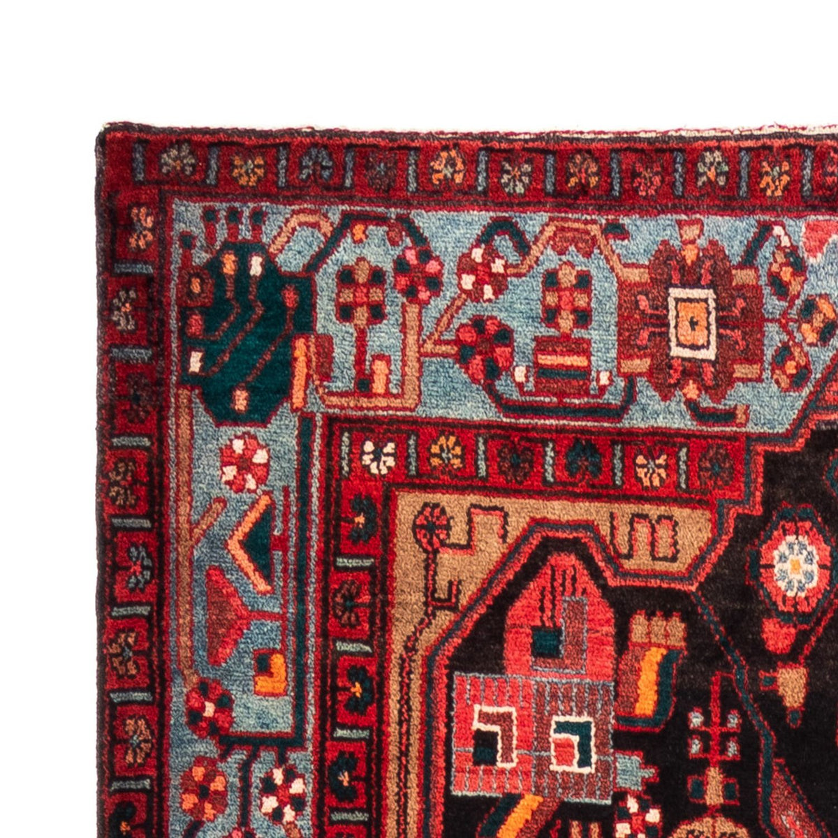 Kolyai Teppich 154x343cm - Perserteppich - dunkelblau