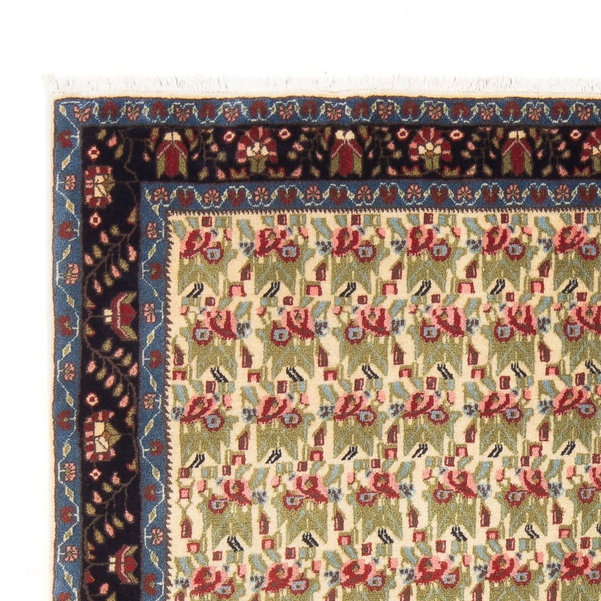 Afshar Sirjan Teppich 138x213cm - Perserteppich - hellgrün