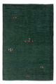 Gabbeh Persisch Teppich 122x175cm - Perserteppich Wollteppich - dunkelgrün