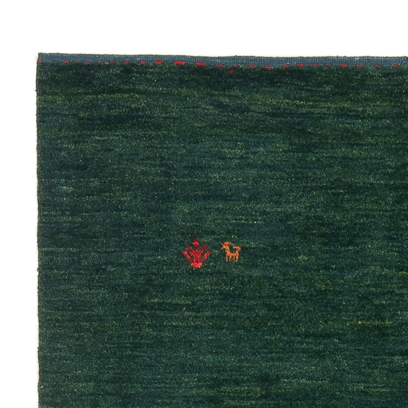Gabbeh Persisch Teppich 122x175cm - Perserteppich Wollteppich - dunkelgrün