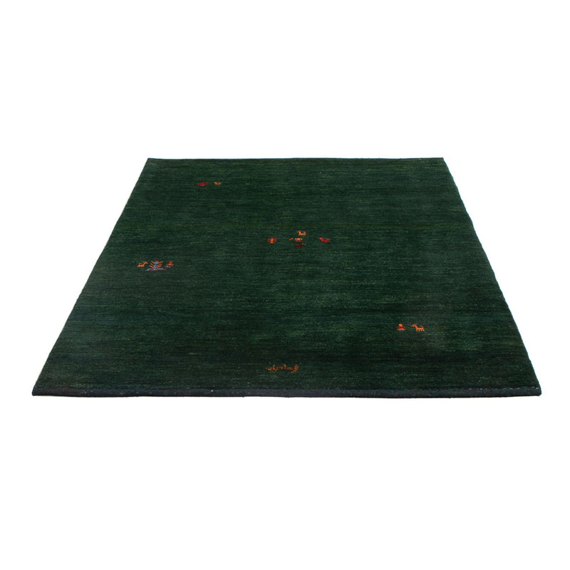 Gabbeh Persisch Teppich 122x175cm - Perserteppich Wollteppich - dunkelgrün
