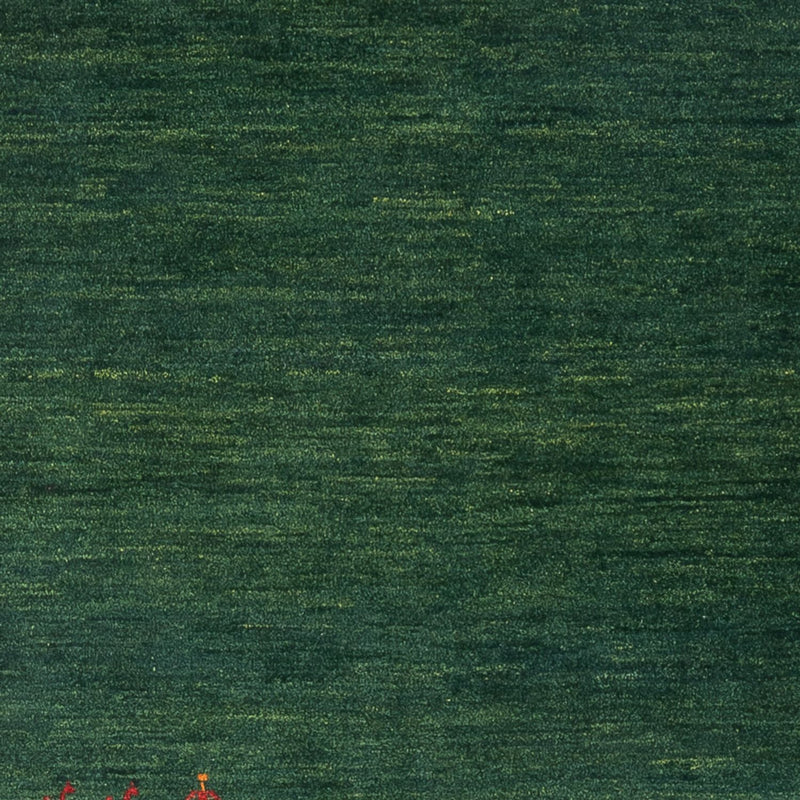 Gabbeh Persisch Teppich 115x183cm - Perserteppich Wollteppich - dunkelgrün
