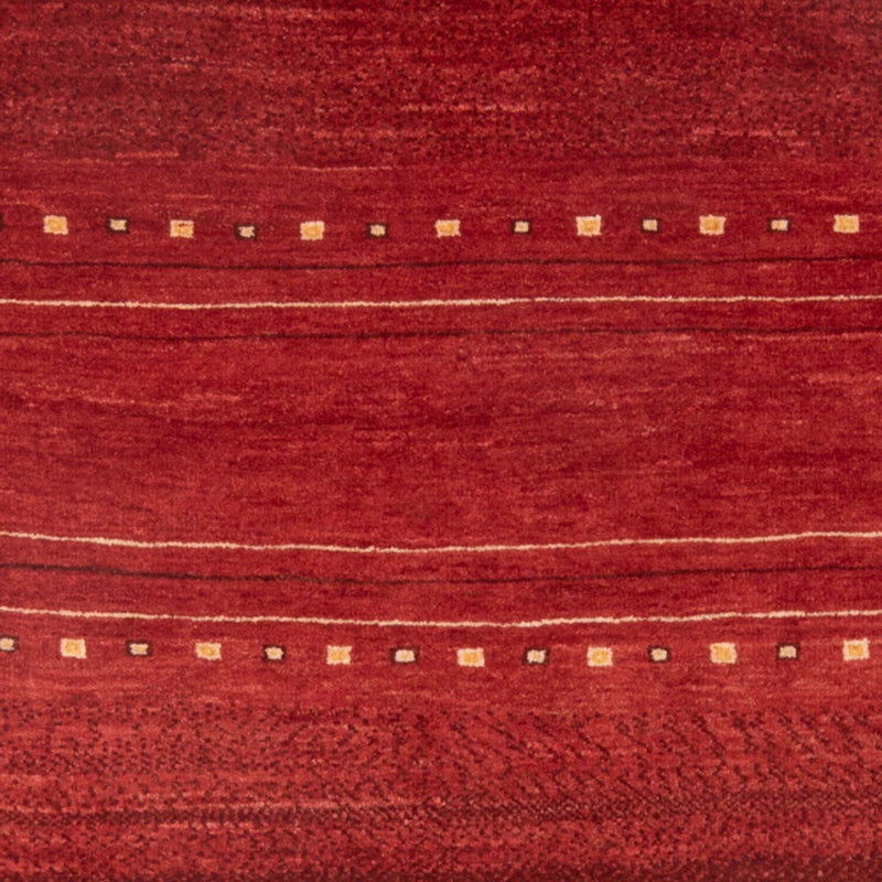 Gabbeh Persisch Teppich 102x140cm - Perserteppich Wollteppich - dunkelrot