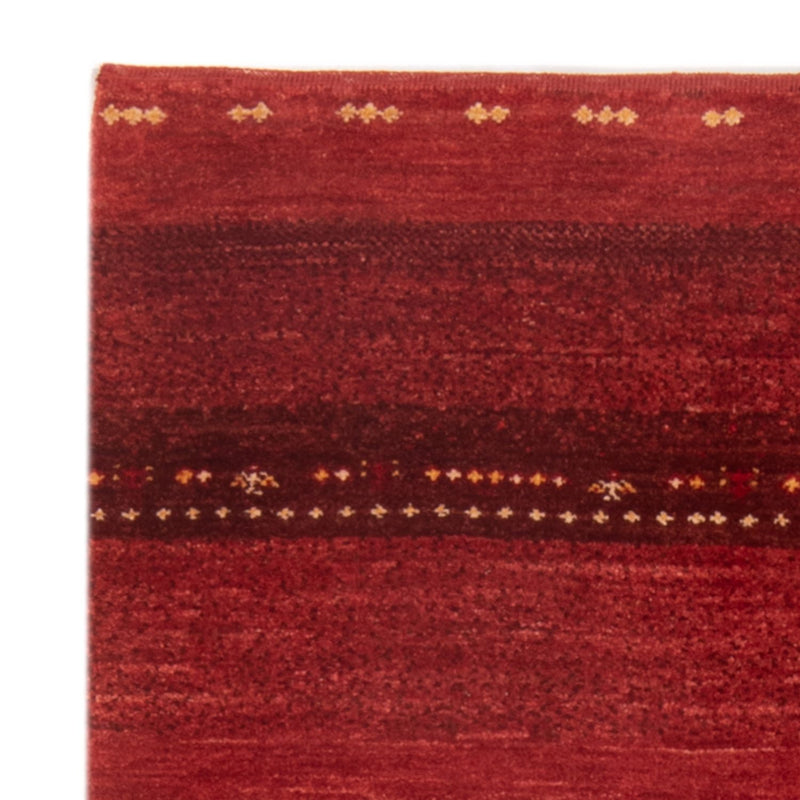 Gabbeh Persisch Teppich 102x140cm - Perserteppich Wollteppich - dunkelrot