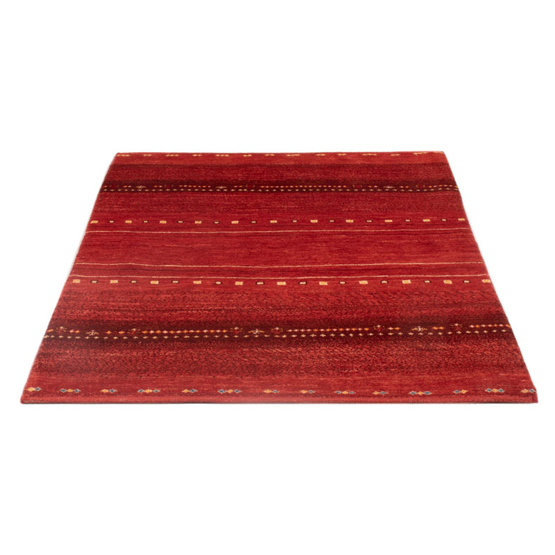 Gabbeh Persisch Teppich 102x140cm - Perserteppich Wollteppich - dunkelrot