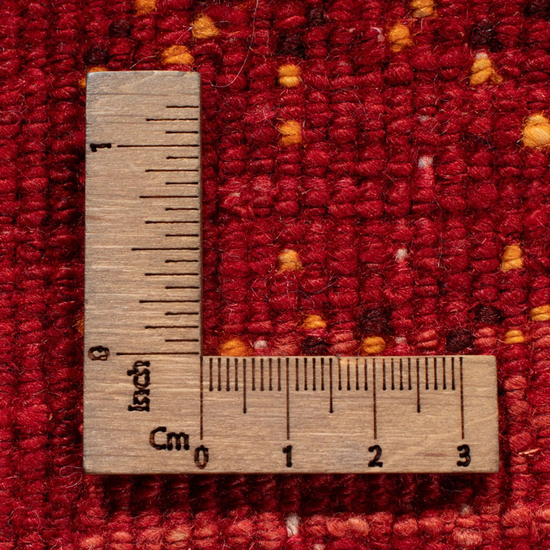 Gabbeh Persisch Teppich 104x144cm - Perserteppich Wollteppich - dunkelrot