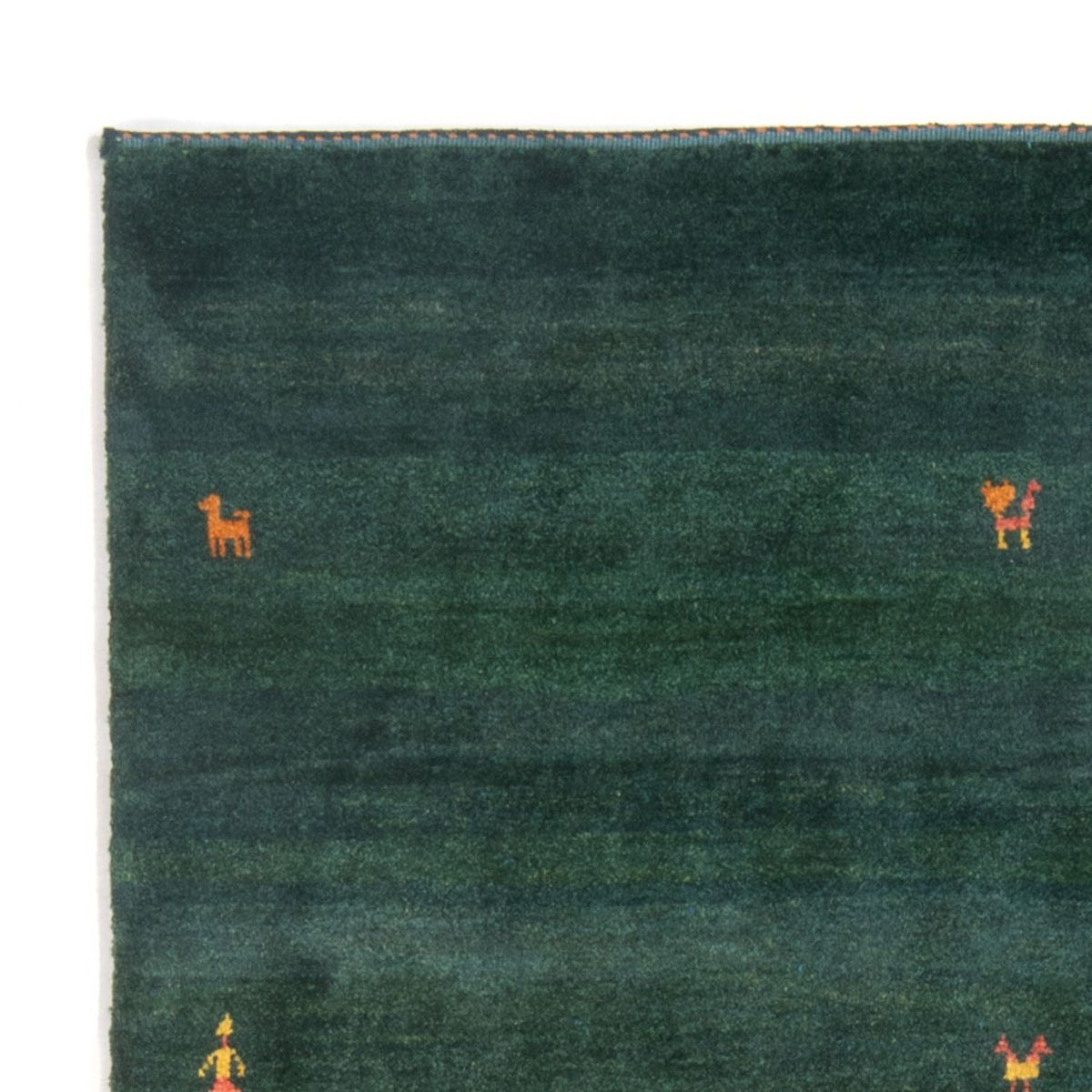 Gabbeh Persisch Teppich 113x183cm - Perserteppich Wollteppich - grün
