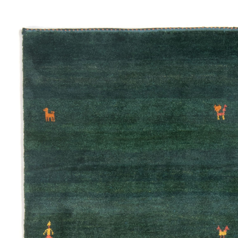 Gabbeh Persisch Teppich 113x183cm - Perserteppich Wollteppich - grün