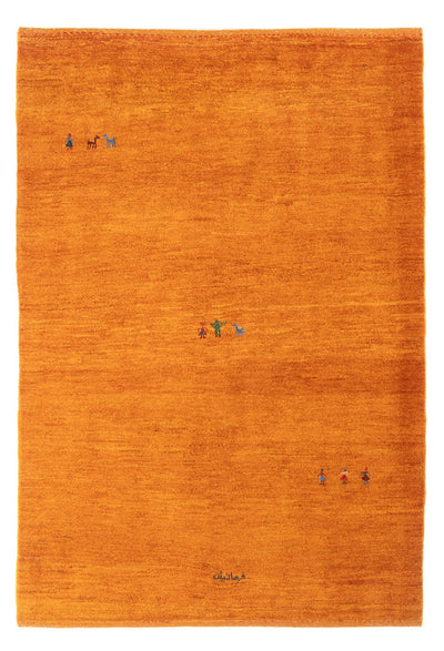 Gabbeh Persisch Teppich 123x178cm - Perserteppich Wollteppich - orange