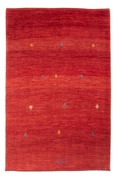 Gabbeh Persisch Teppich 123x189cm - Perserteppich Wollteppich - rot