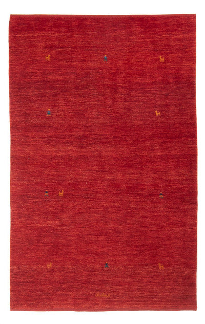 Gabbeh Persisch Teppich 122x186cm - Perserteppich Wollteppich - rot