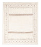 Gabbeh Persisch Teppich 100x142cm - Perserteppich Wollteppich - weiß